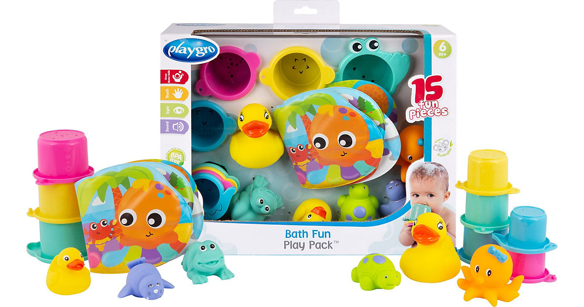 Badespielzeug Geschenkset, 15-tlg. bunt von Playgro