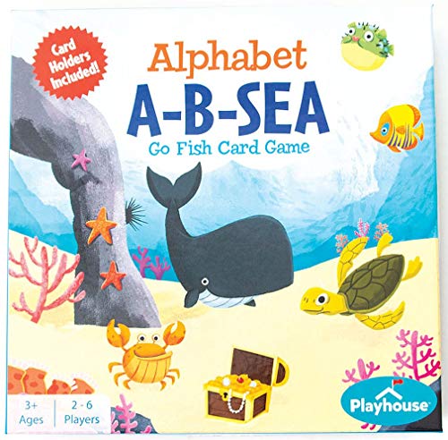 Playhouse A-B-Sea Life Go Fish! Kartenspiel für Vorschule, mit Kartenhaltern in Fischform von Playhouse
