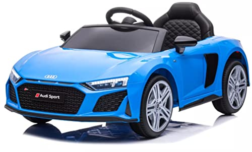 Playhouse Audi R8 Lift, Eva Räder, Ledersitz, Fernbedienung 2.4G Kinderauto Kinderfahrzeug Kinder Elektroauto (Blau) von Playhouse