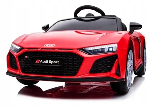 Playhouse Audi R8 Lift, Eva Räder, Ledersitz, Fernbedienung 2.4G Kinderauto Kinderfahrzeug Kinder Elektroauto (Rot) von Playhouse