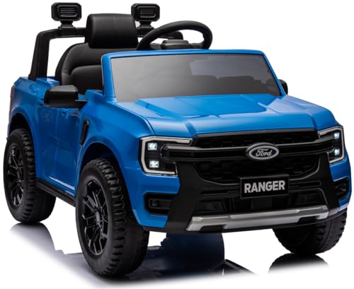 Playhouse Ford Ranger 90W, schwarz Leder, Kinderauto Kinderfahrzeug Kinder Elektroauto (blau) von Playhouse