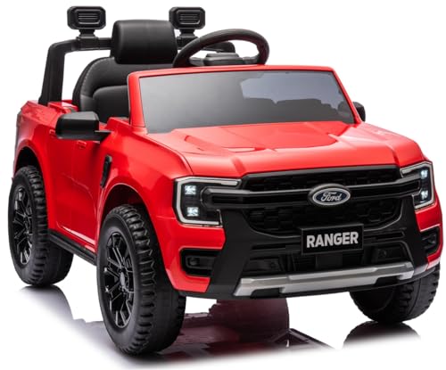 Playhouse Ford Ranger 90W, schwarz Leder, Kinderauto Kinderfahrzeug Kinder Elektroauto (rot) von Playhouse