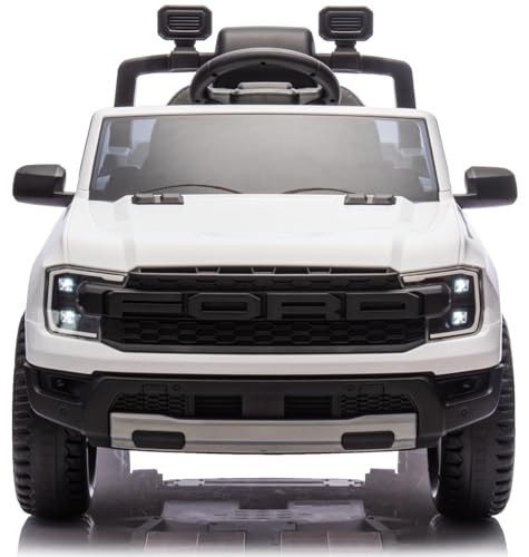 Playhouse Ford Ranger 90W, schwarz Leder, Kinderauto Kinderfahrzeug Kinder Elektroauto (Weiß) von Playhouse