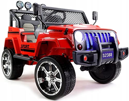 Playhouse Jeep 4x4 Off Road, 4 Motoren, 2 Akkus 12V 9ah, Bluetooth, Kinderauto Kinderfahrzeug Elektroauto von Playhouse