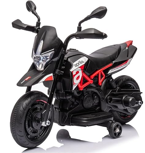 Playhouse Kinder Elektro Motorrad Aprilia DORSODURO, Kinderauto Kinderfahrzeug (rot) von Playhouse