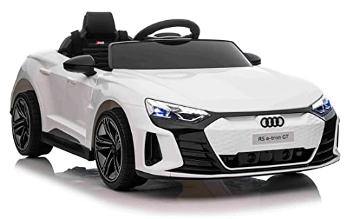 Playhouse Kinder Elektroauto Audi E-TRON RS GT, Eva Räder, Leder, Kinderauto Kinderfahrzeug (2.Weiß) von Playhouse