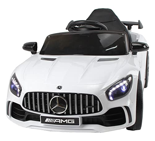 Playhouse Kinder Elektroauto Mercedes GTR, Eva Räder, Kinderauto Kinderfahrzeug (3.Weiß) von Playhouse