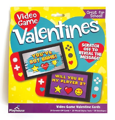 Playhouse Videospiel Versteckte Botschaft 28 Karten Super Valentine Exchange Pack für Kinder von Playhouse