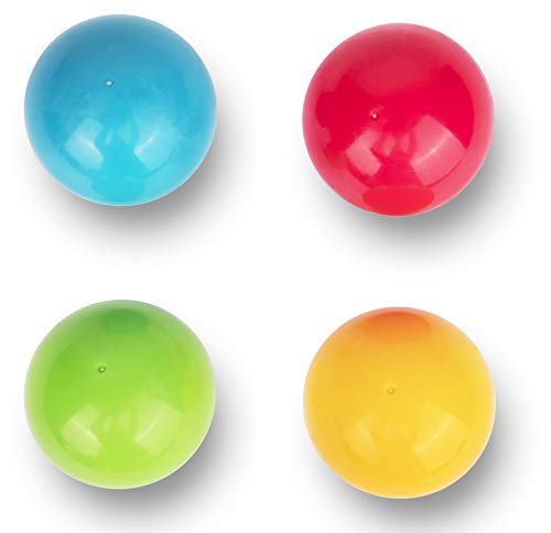 Playkidiz Super Durable Ersatzkugeln für Pound a Ball, Auswahl von 4 verschiedenfarbigen Plastikkugeln mit einem Durchmesser von 1,75 Zoll, die für die meisten Pound a Ball-Spielzeuge geeignet sind von Playkidiz