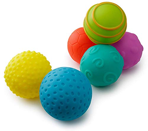 Playkidz: Super Durable 6 Pack Sinneskugeln, Weiche & Strukturierte Bälle für Babys und Kleinkinder, Multi-Color von Playkidz