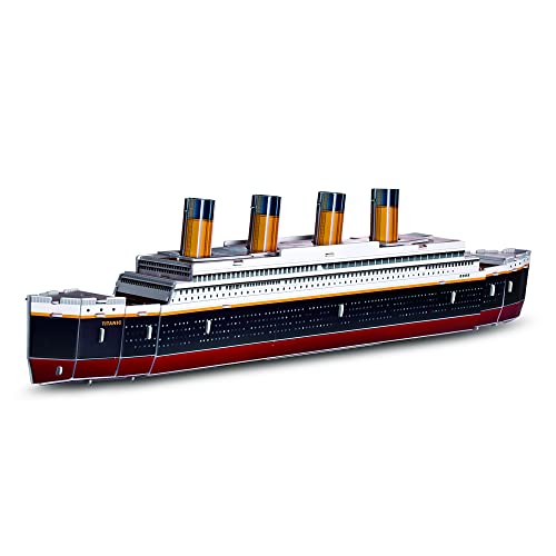 Puzelworx 3D-Puzzles für Erwachsene und Kinder – Titanic-Modellbausatz-Puzzle – Modellbau-Sets, 3D-Schaumpuzzle – Mint-Projekte für Kinder – tolles Geschenk – DIY-Projekt für Kinder (Titanic) von Playkidz
