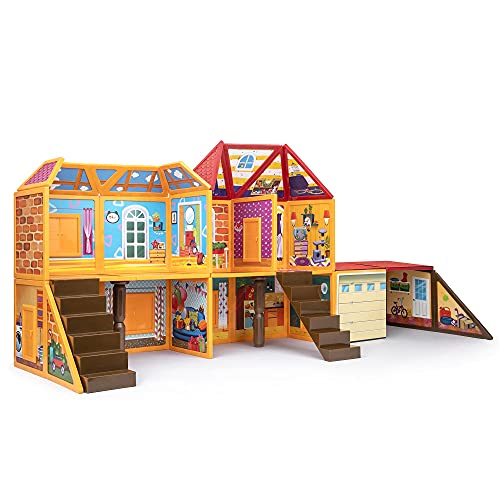 Playmags Magnetisches Bauspielzeug, Spielhaus-Bauset, 48 Magnetfliesen, Spielen und Bauen Sie kleines Pretend Spielhaus für Kinder von Playmags