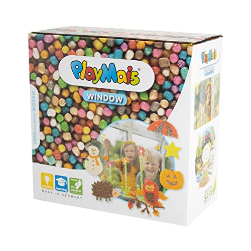 Playmais WINDOW Herbst/Winter Fensterbilder-Set für Kinder ab 3 Jahren I Motorik-Spielzeug mit mehr als 2300 Mosaikgröße I Natürliches Spielzeug I Fördert Kreativität & Feinmotorik Playmais WINDOW Herbst/Winter Fensterbilder-Set für Kinder ab 3 Jahren I Motorik-Spielzeug mit mehr als 2300 Mosaikgröße I Natürliches Spielzeug I Fördert Kreativität & Feinmotorik von Playmais