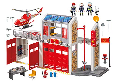 PLAYMOBIL City Action 9462 Große Feuerwache mit Soundeffekten, Ab 5 Jahren von PLAYMOBIL