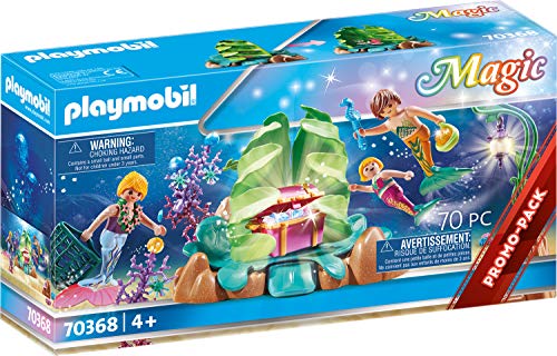 PLAYMOBIL Magic 70368 Korallen-Lounge der Meerjungfrauen, Mit Lichteffekt und Sammelperlen, Ab 4 Jahren von PLAYMOBIL