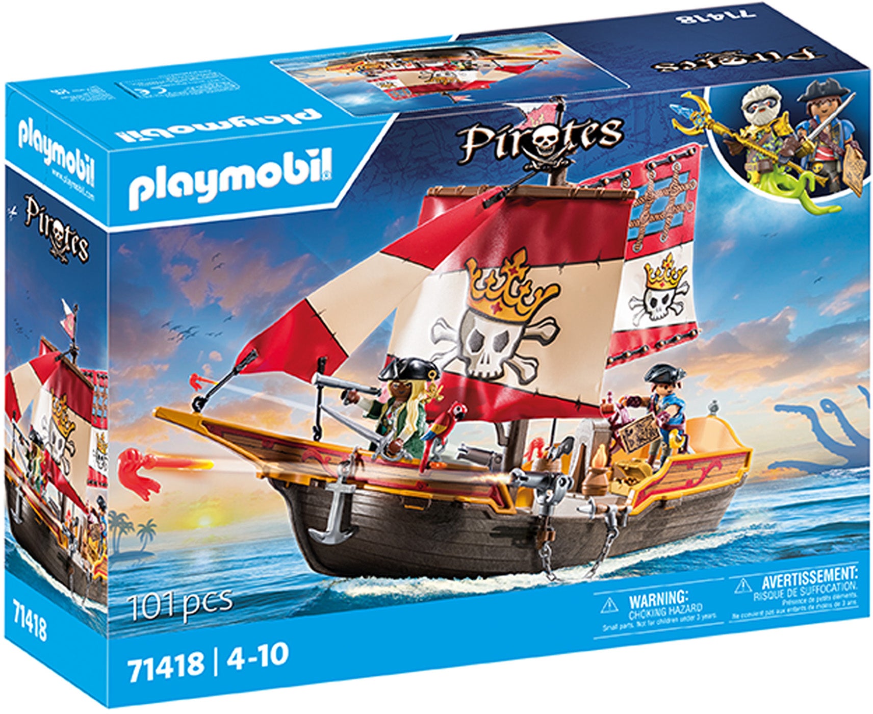 Playmobil 71418 Pirates Bausatz Kleines Piratenschiff Playmobil 71418 Pirates Bausatz Kleines Piratenschiff von Playmobil