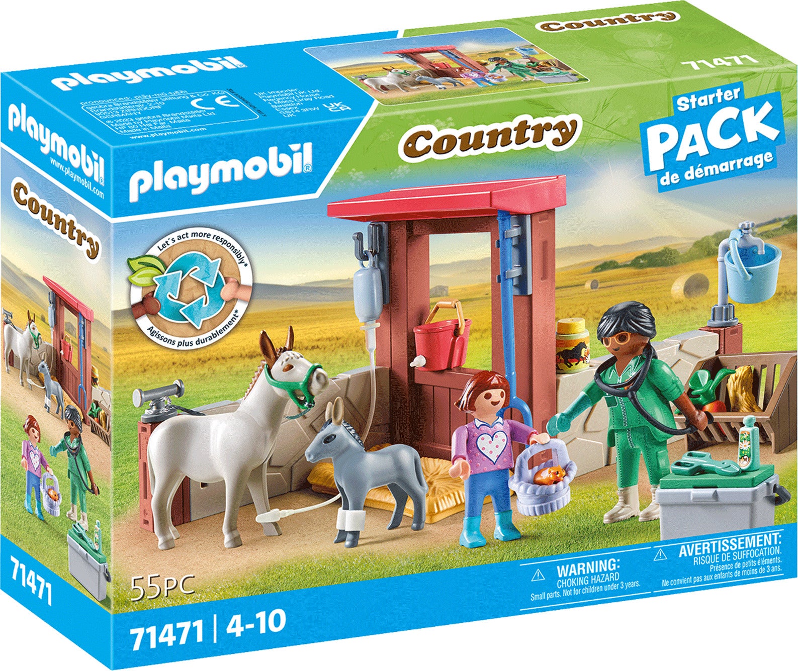 Playmobil 71471 Country Starter Pack Bausatz Tierarzteinsatz bei den Eseln Playmobil 71471 Country Starter Pack Bausatz Tierarzteinsatz bei den Eseln von Playmobil
