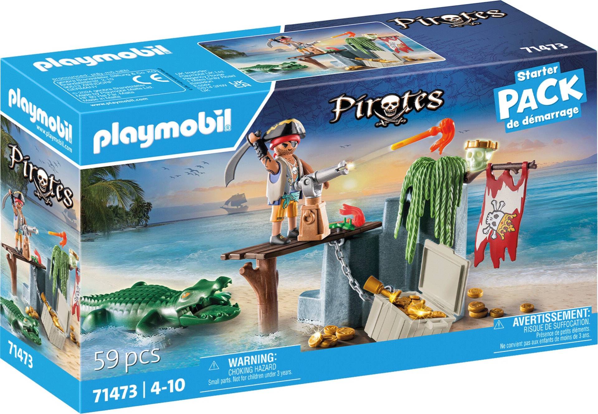 Playmobil 71473 Pirates Starter Pack Bausatz Pirat mit Alligator von Playmobil