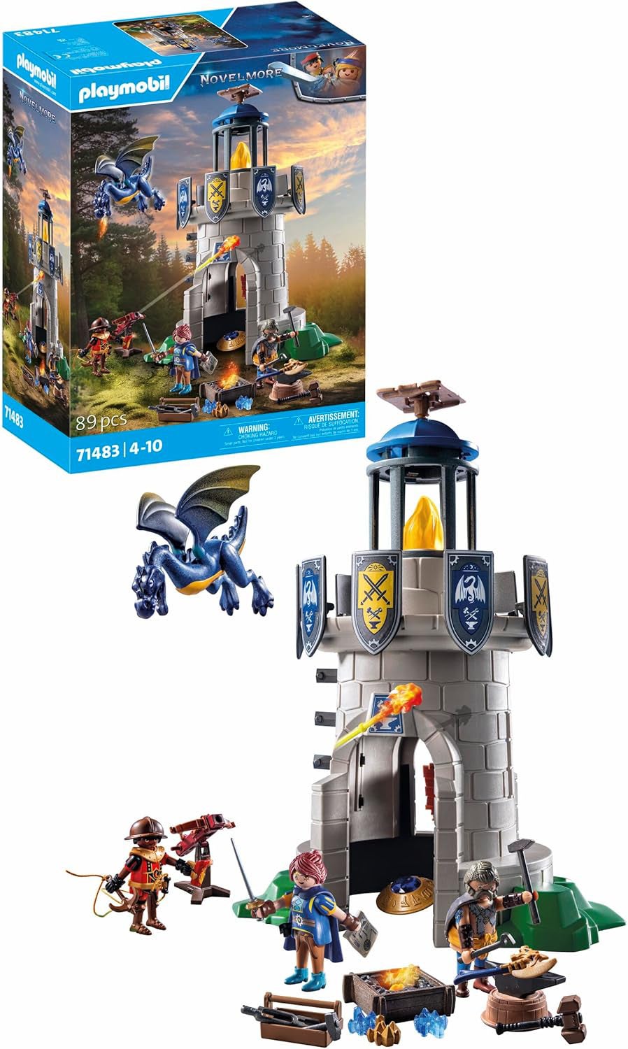 Playmobil 71483 Novelmore Bausatz Ritterturm mit Schmied &  Drache von Playmobil