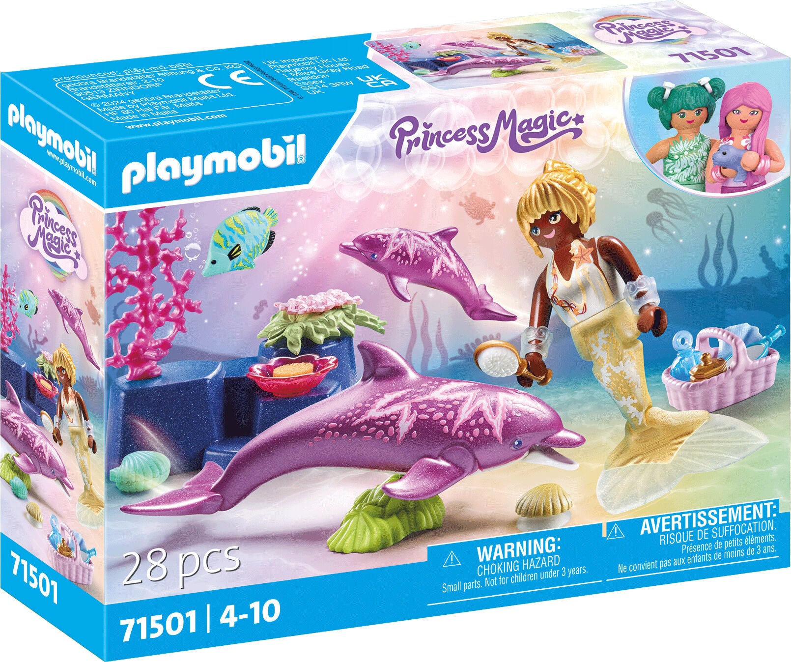 Playmobil 71501 Princess Magic Bausatz Meerjungfrau mit Delfinen von Playmobil