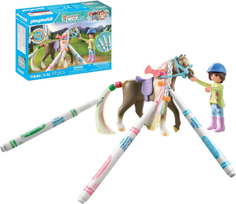 Playmobil 71640 Horses of Waterfall Kreativset mit Pferd und Stiften von Playmobil