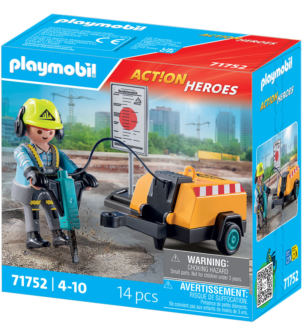 Playmobil Action Helden - Bauarbeiter - 71752 - 14 Teile - Playmobil - One Size - Spielzeugfiguren Playmobil Action Helden - Bauarbeiter - 71752 - 14 Teile - Playmobil - One Size - Spielzeugfiguren von Playmobil