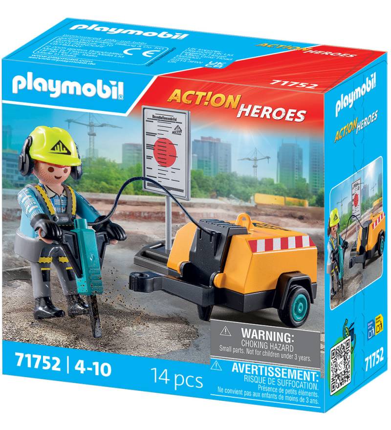 Playmobil Action Helden - Bauarbeiter - 71752 - 14 Teile - Playmobil - One Size - Spielzeugfiguren Playmobil Action Helden - Bauarbeiter - 71752 - 14 Teile - Playmobil - One Size - Spielzeugfiguren von Playmobil