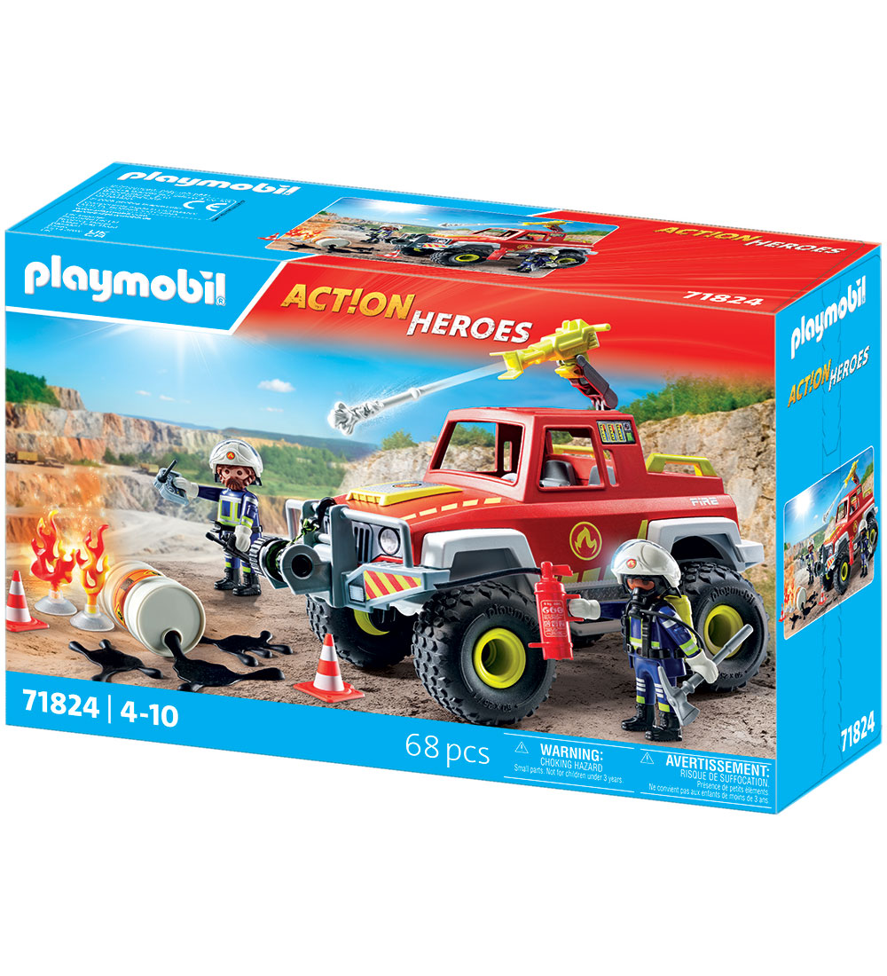 Playmobil Action Helden - Feuerwehrmann Truck - 71824 - 68 Teile - Playmobil - One Size - Spielzeug Playmobil Action Helden - Feuerwehrmann Truck - 71824 - 68 Teile - Playmobil - One Size - Spielzeug von Playmobil