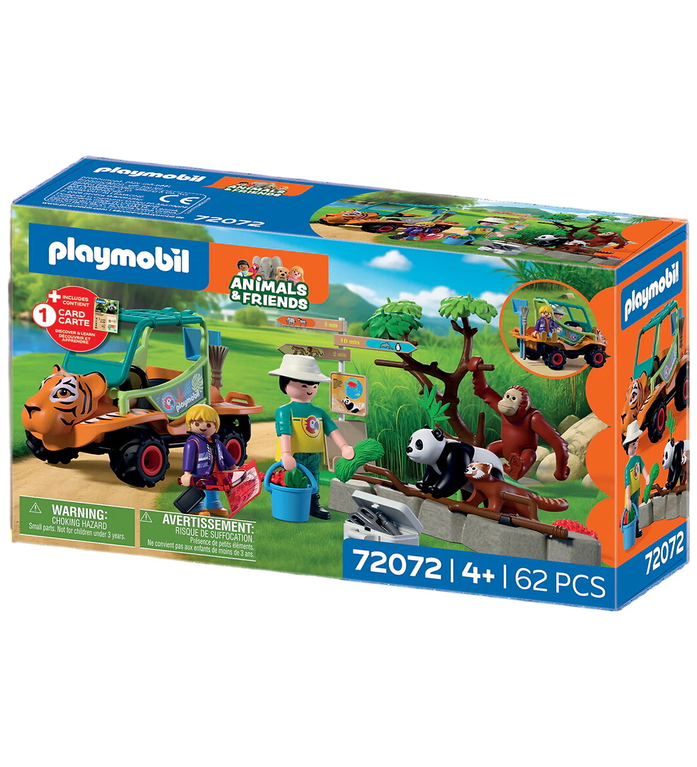 Playmobil Animals & Friends - Zoo: Tierbetreuer mit Fahrzeug - 6 - Playmobil - One Size - Spielzeug von Playmobil
