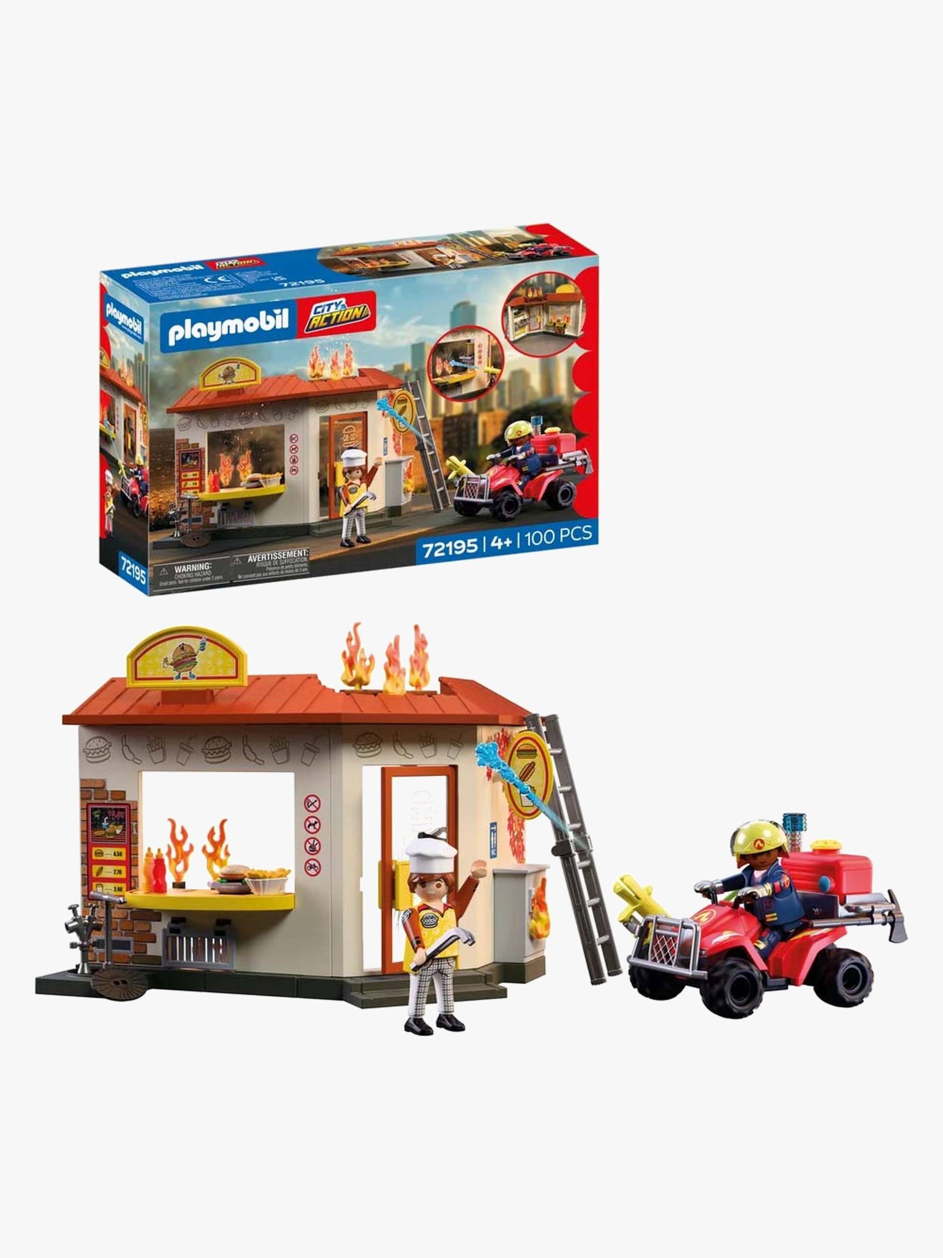 Playmobil City Action Feuerwehr-Quad mit Burgerkiosk, Mehrfarbig Playmobil City Action Feuerwehr-Quad mit Burgerkiosk, Mehrfarbig von Playmobil