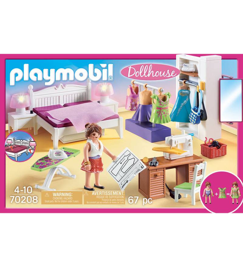 Playmobil Dollhouse - Schlafzimmer m. Näh-Ecke - 70208 - 67 Teil - Playmobil - One Size - Spielzeug Playmobil Dollhouse - Schlafzimmer m. Näh-Ecke - 70208 - 67 Teil - Playmobil - One Size - Spielzeug von Playmobil