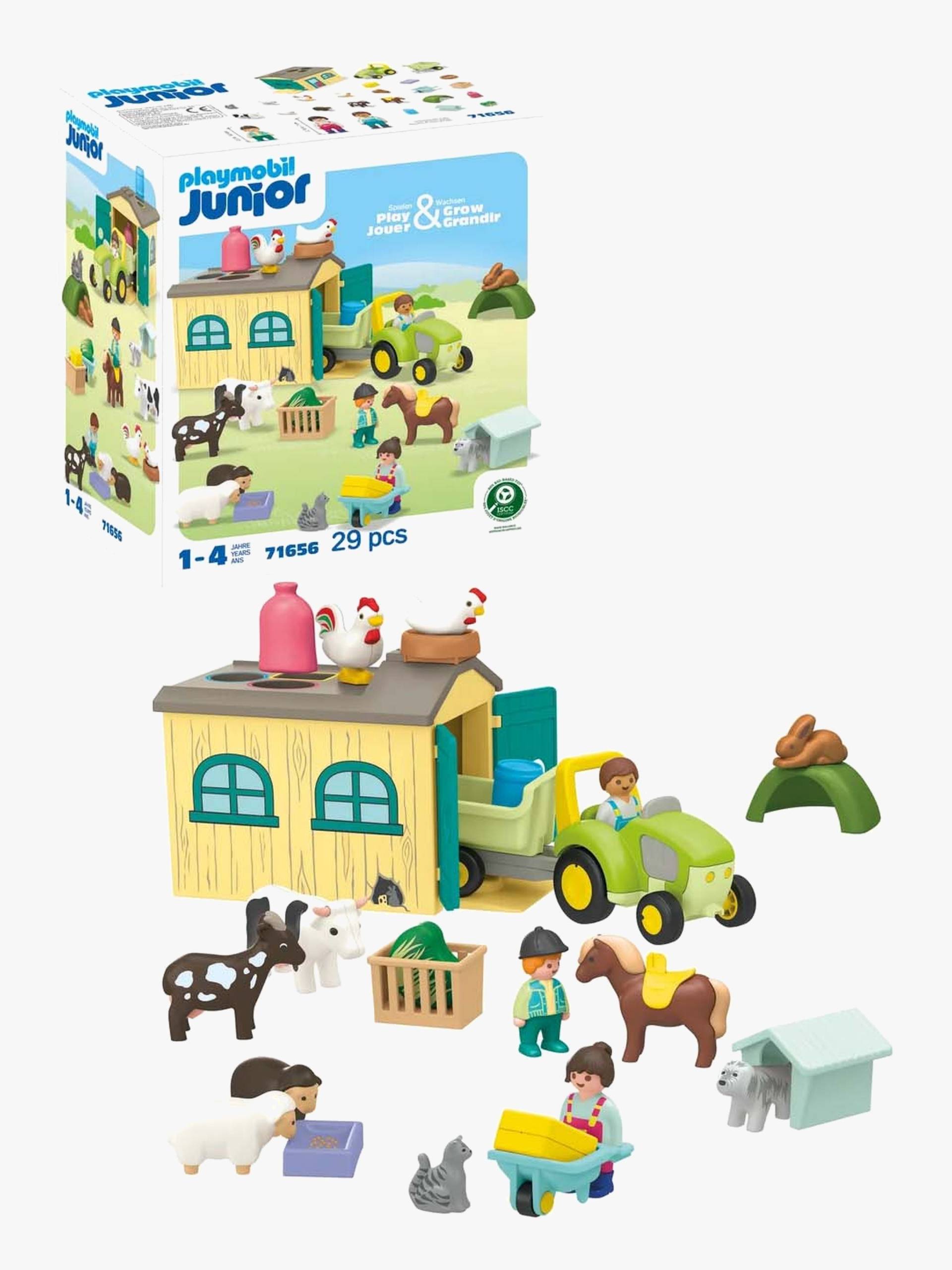 Playmobil JUNIOR 71656 Bauernhof-Abenteuer mit Traktor, Anhänger und Tieren von Playmobil