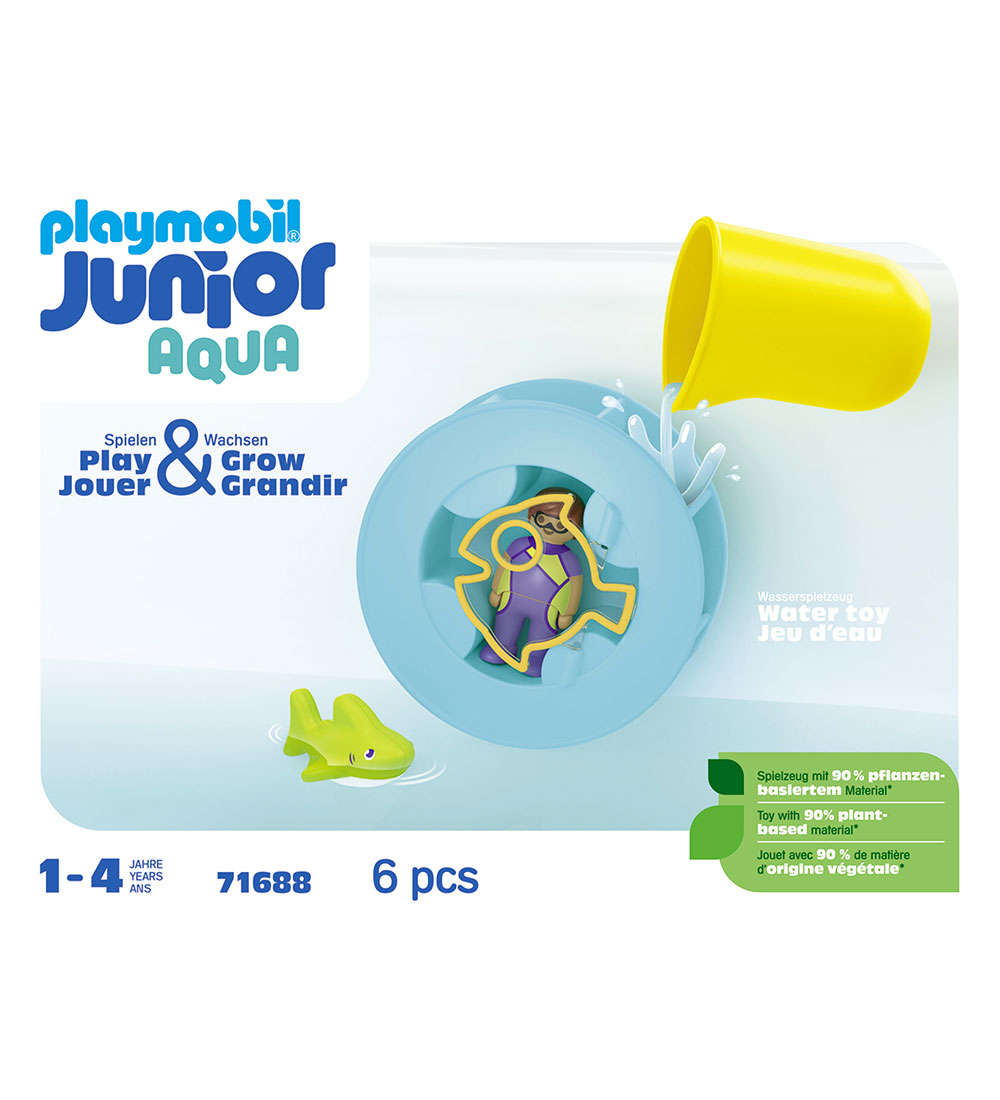 Playmobil Junior Aqua - Wasserrad mit Babyhai - 71688 - 6 Teile - Playmobil - One Size - Spielzeug Playmobil Junior Aqua - Wasserrad mit Babyhai - 71688 - 6 Teile - Playmobil - One Size - Spielzeug von Playmobil