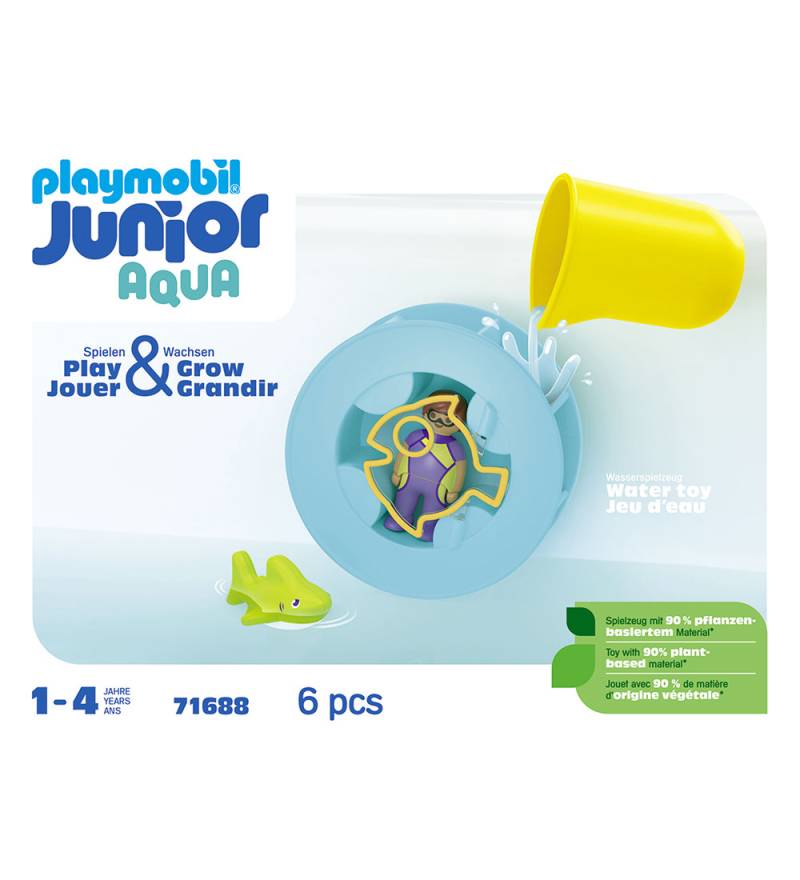 Playmobil Junior Aqua - Wasserrad mit Babyhai - 71688 - 6 Teile - Playmobil - One Size - Spielzeug Playmobil Junior Aqua - Wasserrad mit Babyhai - 71688 - 6 Teile - Playmobil - One Size - Spielzeug von Playmobil