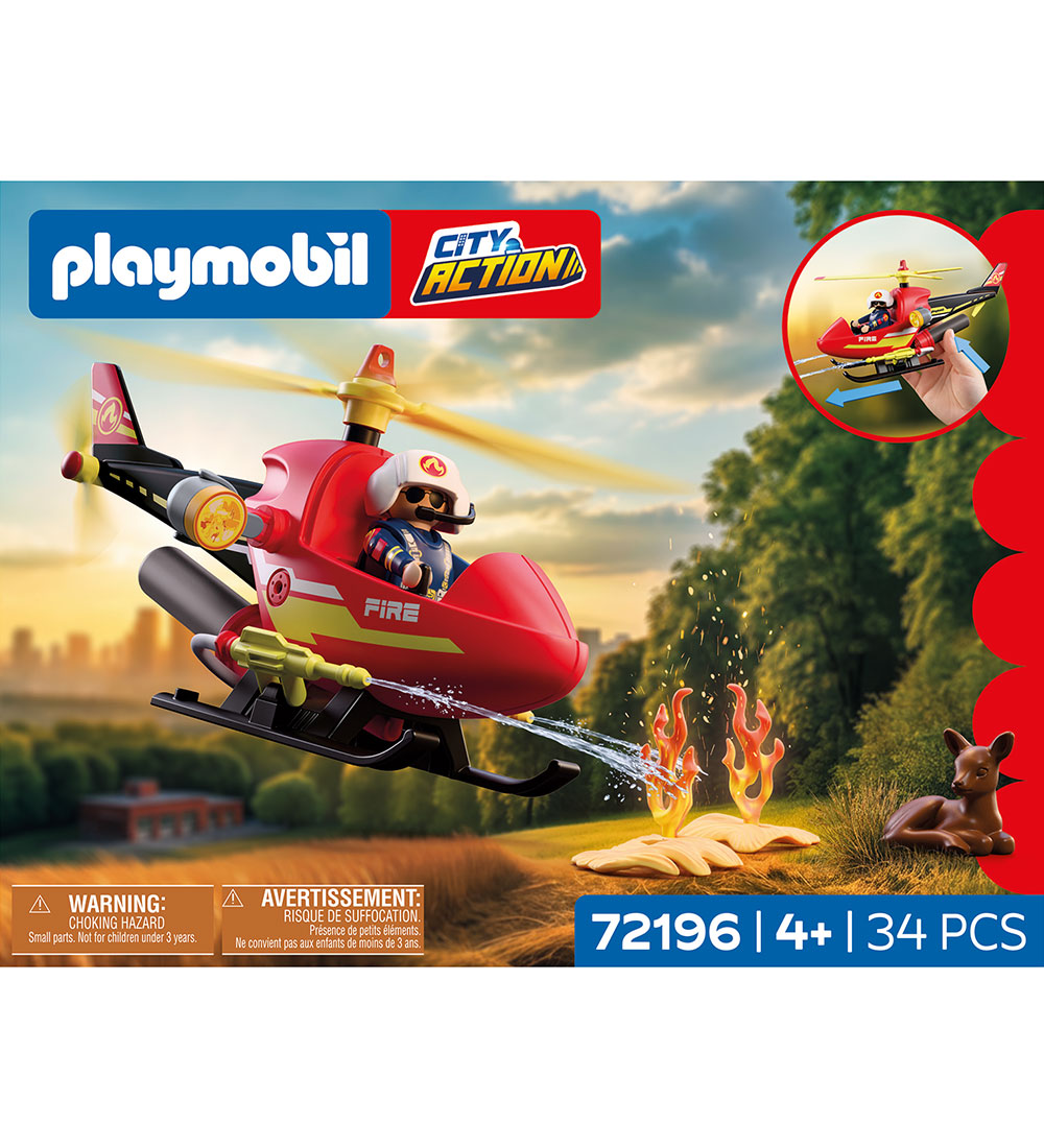 Playmobil Löschhubschrauber - 72196 - 34 Teile - Playmobil - One Size - Spielzeug von Playmobil