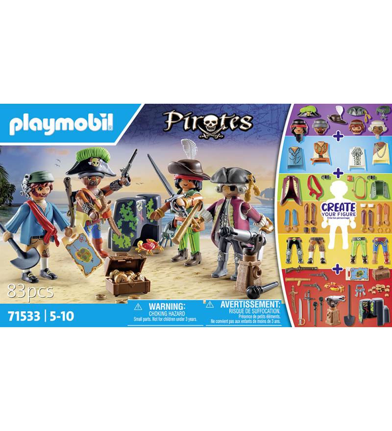 Playmobil Pirates - My Figures: Pirater - 71533 - 83 Teile - Playmobil - One Size - Spielzeugfiguren Playmobil Pirates - My Figures: Pirater - 71533 - 83 Teile - Playmobil - One Size - Spielzeugfiguren von Playmobil