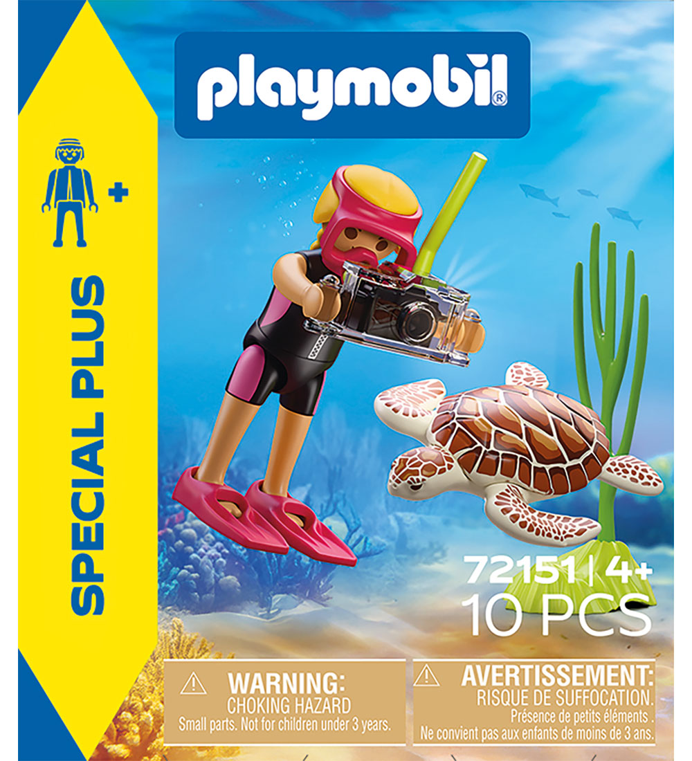 Playmobil Taucher mit Schildkröte - 72151 - 10 Teile - Playmobil - One Size - Spielzeug von Playmobil