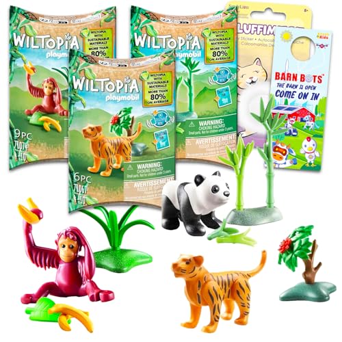 Playmobil Tierfiguren zum Rollenspiel für Kinder – Bundle mit Orang-Utan-, Tiger- und Panda-Spielzeugfiguren, Aufklebern, mehr | Tier-Sets für Mädchen, Jungen Playmobil Tierfiguren zum Rollenspiel für Kinder – Bundle mit Orang-Utan-, Tiger- und Panda-Spielzeugfiguren, Aufklebern, mehr | Tier-Sets für Mädchen, Jungen von Playmobil