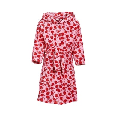 Playshoes Fleece-Bademantel Erdbeere rosa von Playshoes