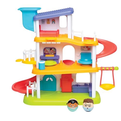 Playskool Weebles My Smart House - Weeble Wackelspielzeug für Kleinkinder, intelligenter Lautsprecher mit Geräuschen + Liedern, 3 Etagen fantasievolles Spielen, ab 12 Monaten von Playskool