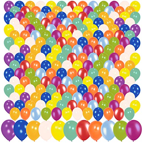 Playtastic Ballons: 200er-Megapack bunte Luftballons, bis 30 cm (Helium Luftballon, aufblasbar) von Playtastic