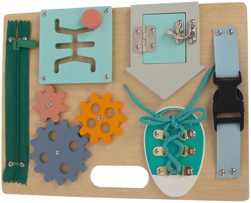 Playtastic 2er-Set Holz Beschäftigungstafel, 6 Verschiedene Aktivitäten, Motorik Playtastic 2er-Set Holz Beschäftigungstafel, 6 Verschiedene Aktivitäten, Motorik von Playtastic