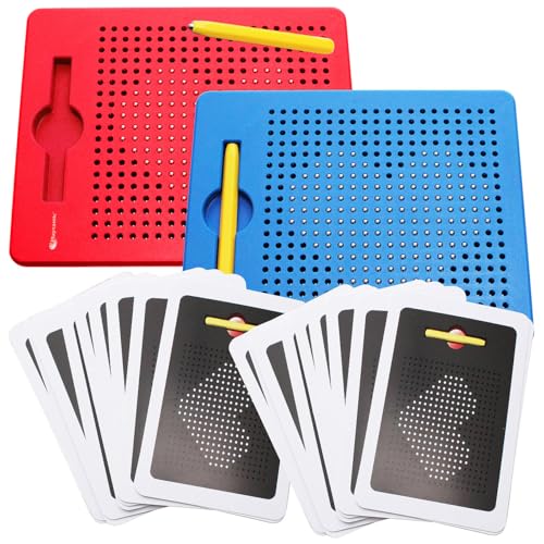 Playtastic Kindertafeln Magnet: 2er-Set magnetische Reise-Zeichentafeln, Stift & Vorlagen, rot & blau Playtastic Kindertafeln Magnet: 2er-Set magnetische Reise-Zeichentafeln, Stift & Vorlagen, rot & blau von Playtastic