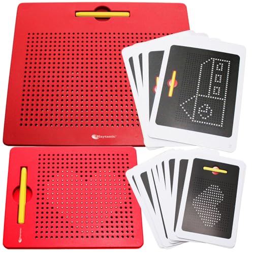 Playtastic 2er-Set magnetische Reise-Zeichentafeln, Stift & Vorlagen, rot Playtastic 2er-Set magnetische Reise-Zeichentafeln, Stift & Vorlagen, rot von Playtastic