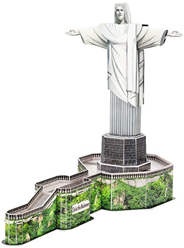 Playtastic 3D Modellbau: 3D-Puzzle Cristo Redentor in Rio de Janeiro, 22 Puzzle-Teile (Gebäude, Holzbausatz) von Playtastic
