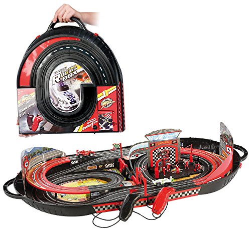 Playtastic Autorennbahn: Portable Rennbahn im Koffer - Komplett-Set mit 2 Autos (Autorennbahn im Koffer, Mini, Ferngesteuertes Auto) von Playtastic