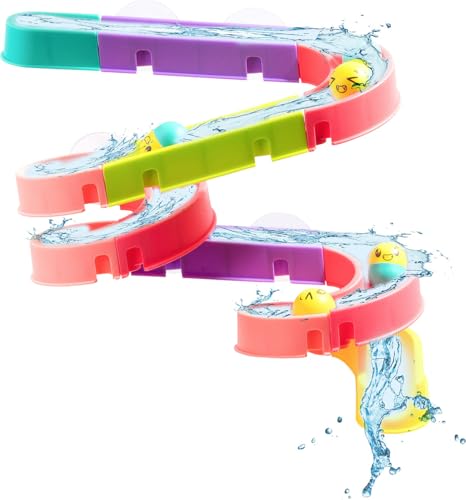 Playtastic Badewannenspielzeug: 30-teiliges Badewannen-Kugelbahn-Spielset, für Kinder ab 3 Jahren (Kinder Badewannen Spielzeug, Wasserspiele, Wasserspiel) von Playtastic