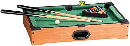 Playtastic Billiard: Mini Billardtisch mit 2 Queues & 16 Kugeln (Mini Billiard, Billiardtisch, Billard) von Playtastic