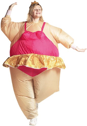 Playtastic Aufblasbare Kostüme: Selbstaufblasendes Kostüm Ballerina (Halloween Kostüm Erwachsene, Selbstaufblasendes Karneval-Kostüm, Aufblasbares Frau) von Playtastic