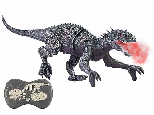 Playtastic Ferngesteuerter Dino: Ferngesteuerter XL-Dinosaurier mit Sound & Sprühnebel, 2,4 Ghz, 45 cm (Dinos, Toy, Ferngesteuerte Spielzeug) von Playtastic